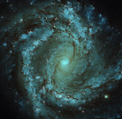 Spiral Galaxy in Deep Space: Messier 61-Elements of this image furnished by NASA.