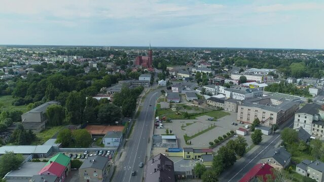 Beautiful Panorama Housing Estate Zgierz Aerial View Poland