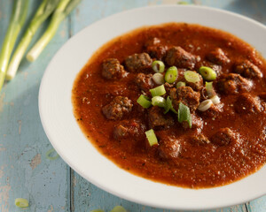 soup with meatballs