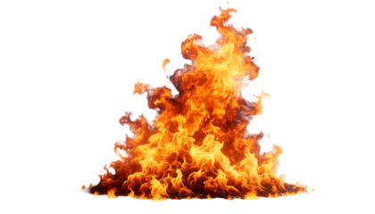 Illustration of burning fire flames