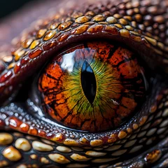 Möbelaufkleber A close-up of a reptiles eye in vivid detail.  © Cao