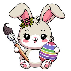 easter bunny with egg