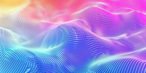 Fototapeta premium Colorful background featuring various wavy lines in different shades merging together