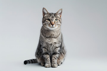 Obraz premium Studio portrait of cat, generative ai image