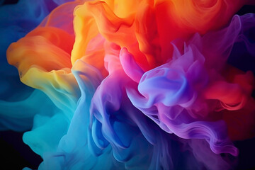 Explore the enchanting dance of colors in a stunning gradient, captured with breathtaking clarity by the HD camera. - obrazy, fototapety, plakaty