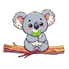 cute sitting koala illustration  © MarkAnthony