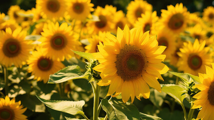 Obraz premium sunflower in the filed.