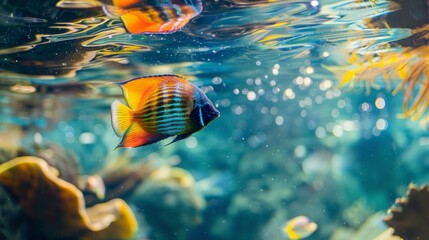 Obraz na płótnie Canvas colored chinese fish.