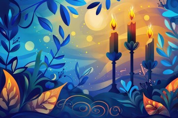 Jewish American heritage month background illustration