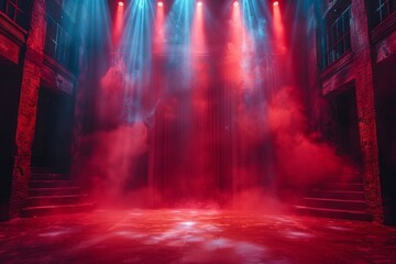 Contemporary dance stage light background with spotlight