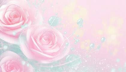 Pink rose flowers background- 760507775