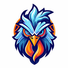 Esport vector Chicken logo on white background сreated with Generative Ai