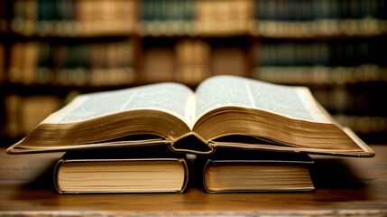 Obraz premium Old Books in Library