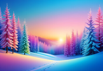 Winter Gradient Season Background, Gradient, Background, Winter, Seasonal, Snow, Cold, Frost, Ice, Chilly, Frozen, Snowflakes, Holiday, Cozy, Tranquil, AI Generated