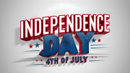 Fourth of July - Independence day illustration on white background.
