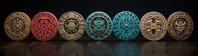 Obraz premium 3D printed gadgets for deep sea exploration, discovering shamanic runes