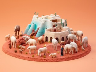 Animal husbandry on terraformed planets, aided by androids and documented in terracotta figurines