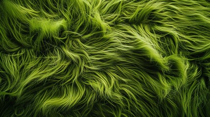 green fur background.