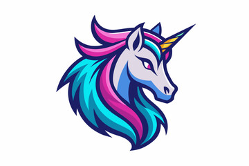 unicorn logo on white background 