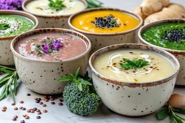 the warmth and nutrition of homemade soups or velveeta food professional advertising food photography
