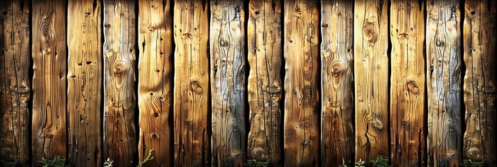 Warm and rustic background features textured wood panels adding a cozy and inviting ambiance - obrazy, fototapety, plakaty