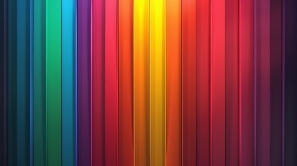 A vibrant rainbow stripe serves as the backdrop, injecting energy and color into the scene. - obrazy, fototapety, plakaty