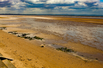 A beautiful beach landscape and background shot from Crosby in Liverpool, Merseyside.