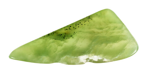 natural polished vesuvianite mineral cutout