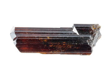 specimen of natural raw rutile crystal cutout