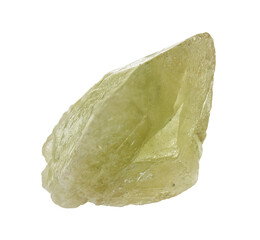 specimen of natural raw sphene crystal cutout