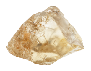 natural rough yellow scapolite crystal cutout