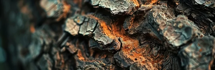 Tuinposter Close up of tree trunk texture © Leifur