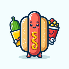 sausage mascot character template logo