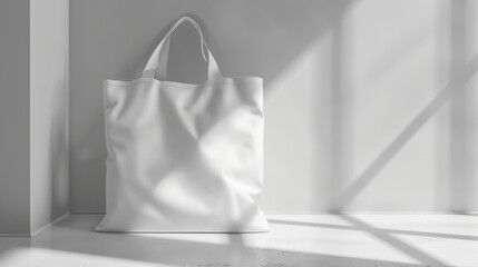 White eco bag mockup сreated with Generative Ai