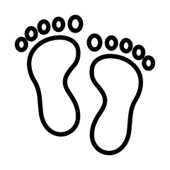  Foot Print line icon