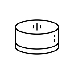 Voice assistant device outline icons, minimalist vector illustration ,simple transparent graphic element .Isolated on white background