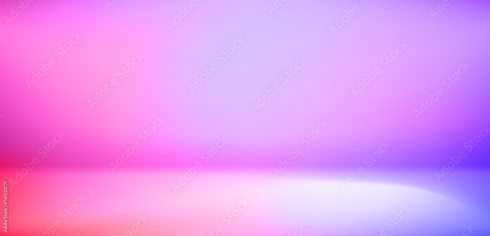Poster futuristic neon glowing empty studio. 3d vector illustration