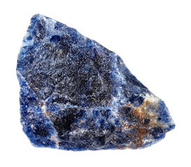specimen of natural raw sodalite mineral cutout
