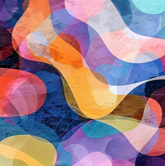 modern abstract clean and colorful background design with layers of textured free form line and shapes in random pattern