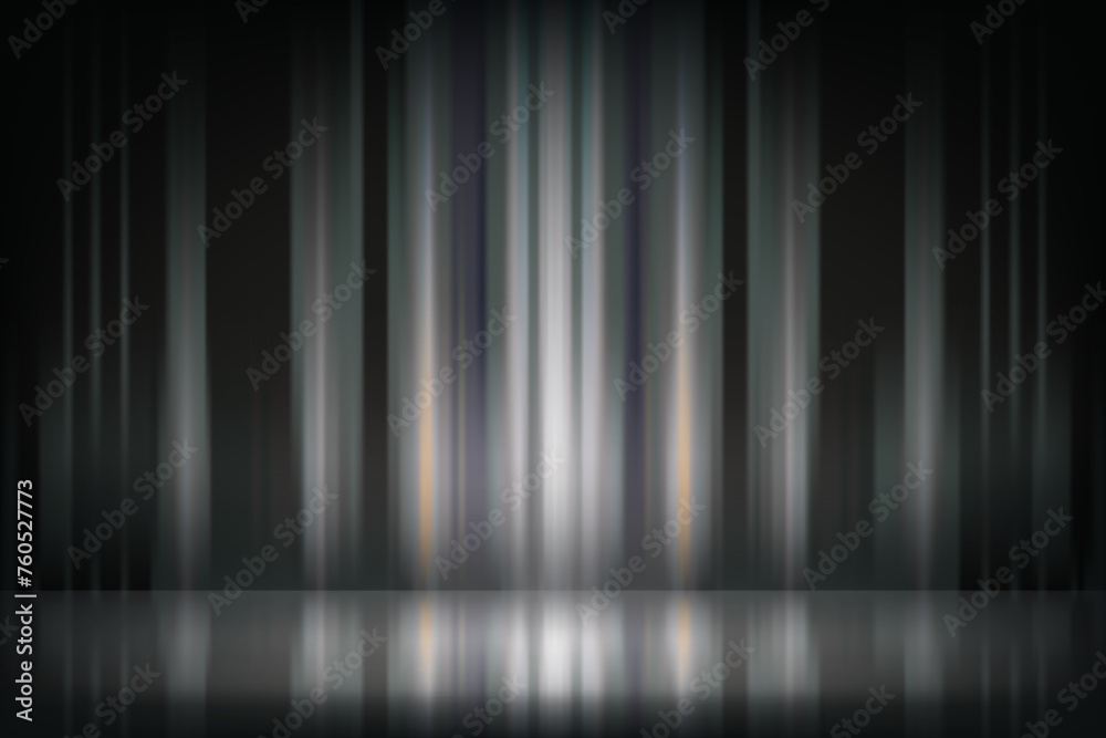 Aufkleber abstract gray empty studio with mirror floor. design product template. 3d vector mockup
