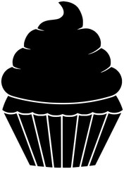 muffin illustration cream silhouette food logo cupcake icon pastry outline chocolate cheesecake cake fruit strawberry cherry sugar snack cafe shape nut bakery vanilla for vector graphic background