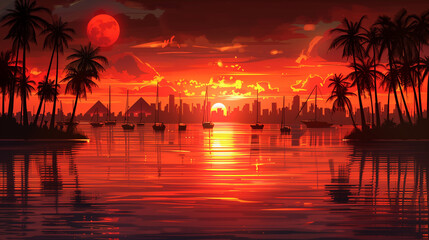 Tropical Urban Sunset
