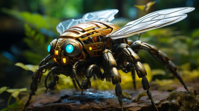 Robotics aiding in the genetic engineering of fantastical creatures, leading to a new era of biodiversity