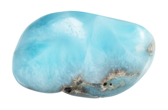 natural tumbled larimar gemstone cutout