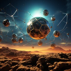 Terraforming exoplanets using blockchain to ensure sustainable development, inspired by cosmic rays