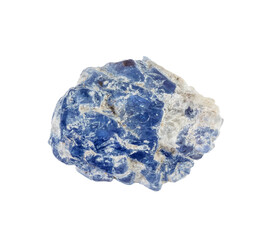 Fototapeta premium natural rough blue spinel crystal cutout