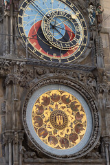 Fototapeta na wymiar Astronomical clock in Prague, Czech republic.