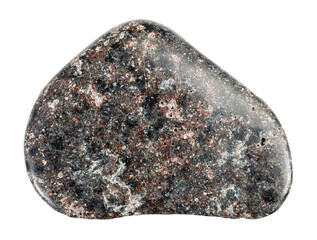 tumbled basalt with hematite mineral cutout