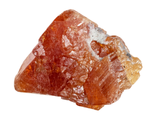 specimen of natural raw scheelite rock cutout