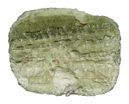 natural raw moldavite meteorite glass cutout